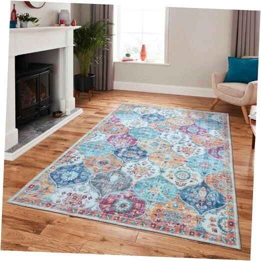 - Machine Washable Area Rugs 4 X 6 Ft, Stain Resistant Area Rug, Durable