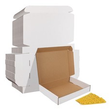 HORLIMER 12x9x2 Shipping Boxes Set of 30, White Corrugated Cardboard Mailer Box