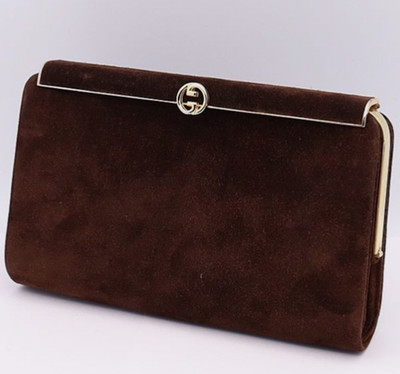 Vintage Gucci Suede Clutch/Pouchette