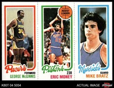 1980 Topps George McGinnis / Eric Money / Mike Bratz 121 / 83 / 65 8 - NM/MT