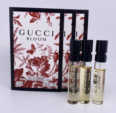 3 x Gucci Bloom Eau de Parfum EDP Sample Spray .05oz, 1.5ml Each