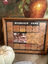 Vintage RIVERVIEW PARK In Chicago, IL, Framed Tickets & Photo Memorabilia 
