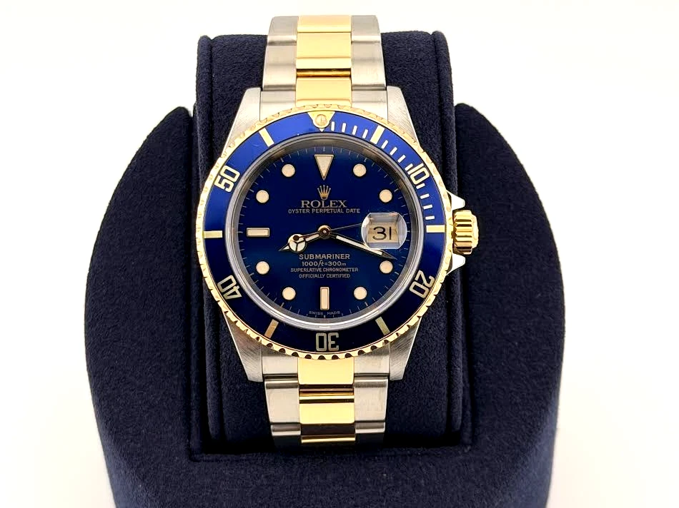 Rolex Submariner Date 16613 40mm Blue Dial 18K Yellow Gold Stainless Steel 2000