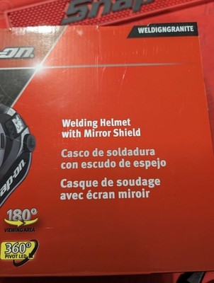 SNAP-ON BRAND NEW welding helmet with mirror shield 360° pivot 180° view area