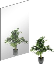 16 x 12'' Glass Wall Mirror Tile Self Adhesive Frameless 16" x 12" 1Pcs