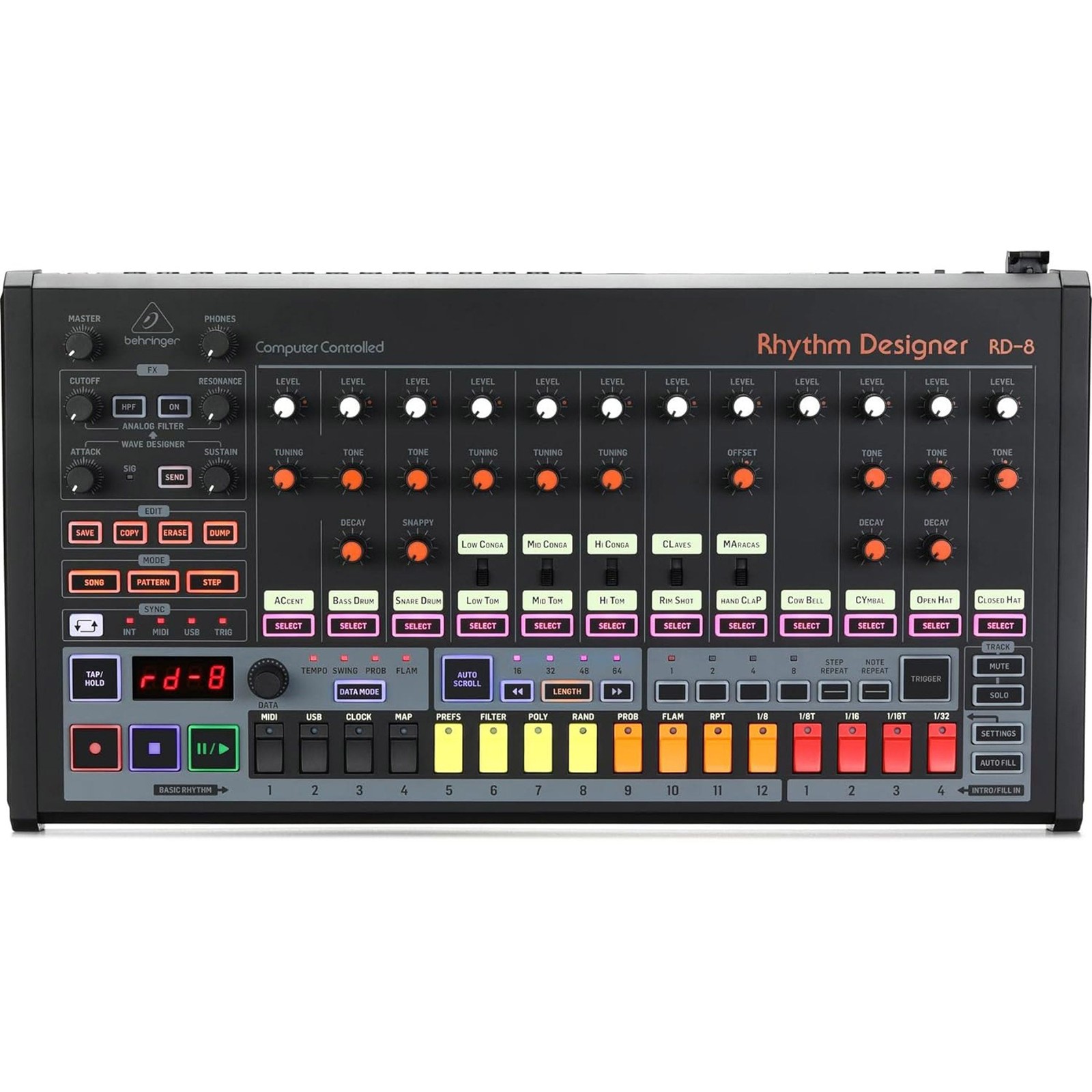 Аналоговая драм-машина Behringer RD-8 Mk2 50690₽
