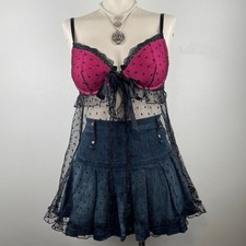 Y2K '09 Victoria's Secret lingerie polkadot slip