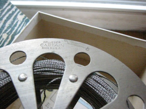 Pflueger No. 4128 "Captain" Satin Nickel Trolling Reel FULL STEEL LINE - 第 3/6 張圖片