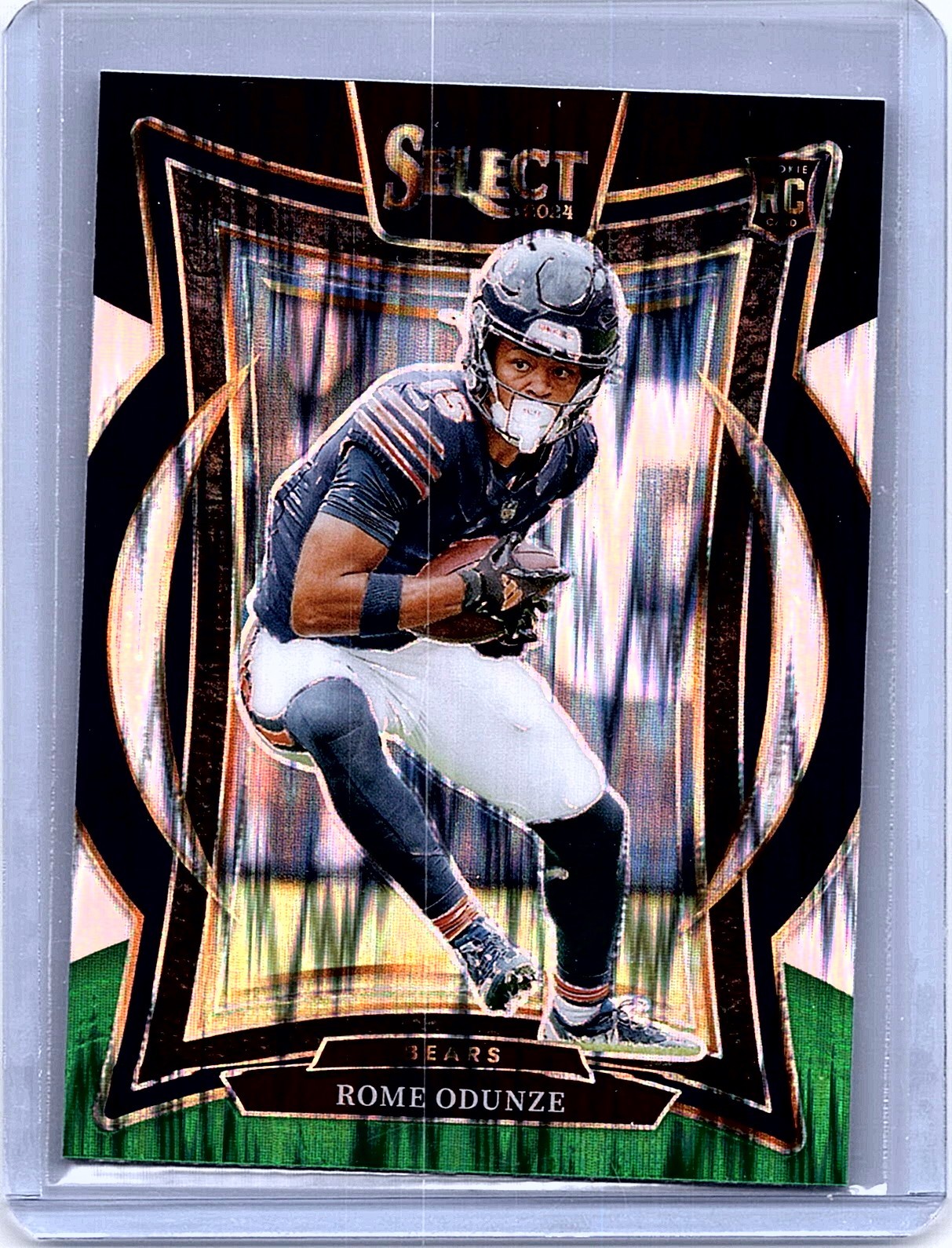 2024 Panini Select - Concourse Rome Odunze #3 Black & Green Shock Prizm (RC)