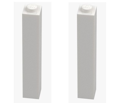 LEGO  2x Stein 1x1x5 Weiß 2453 Säule Basic Brick White 245301 Säulenstein