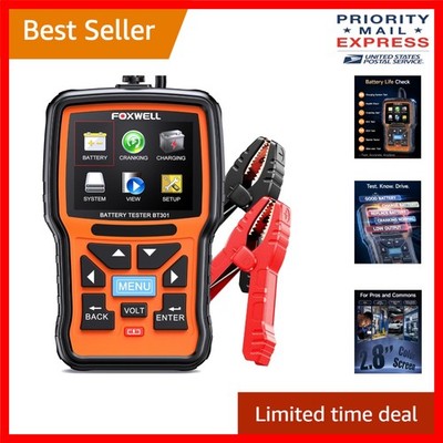 Comprehensive 12V Automotive Battery Tester - Fast, Accurate & User-Friendly