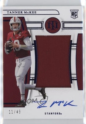 2023 National Treasures Collegiate Blue 11/49 Tanner McKee Rookie Relic Auto RC
