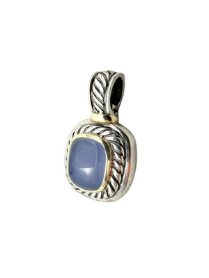 David Yurman 14K Gold .925 Sterling Silber Noblesse Chalzedon Albion Anhänger