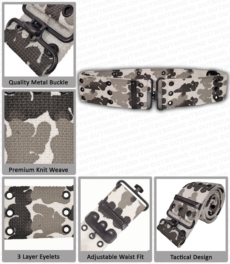 Army Belt Military Combat Tactical Pistol Pouch Webbing Holster Gear Urban Camo