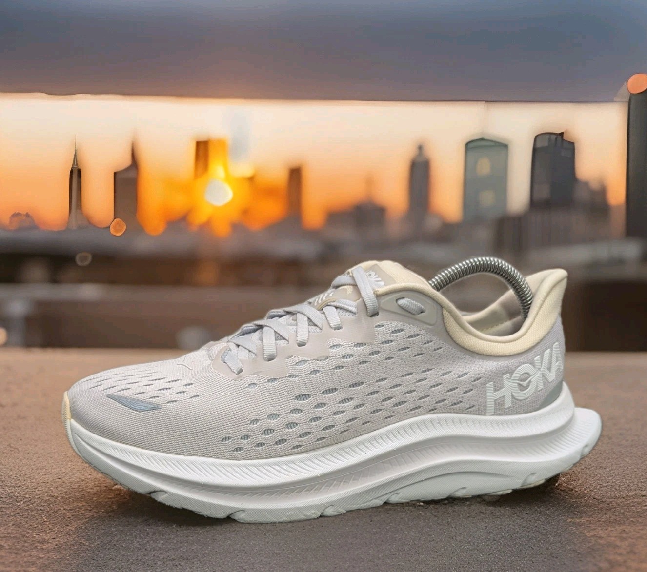 Womens Hoka One One Kawana Running Shoes Sz 9 Used Sneakers Trainers