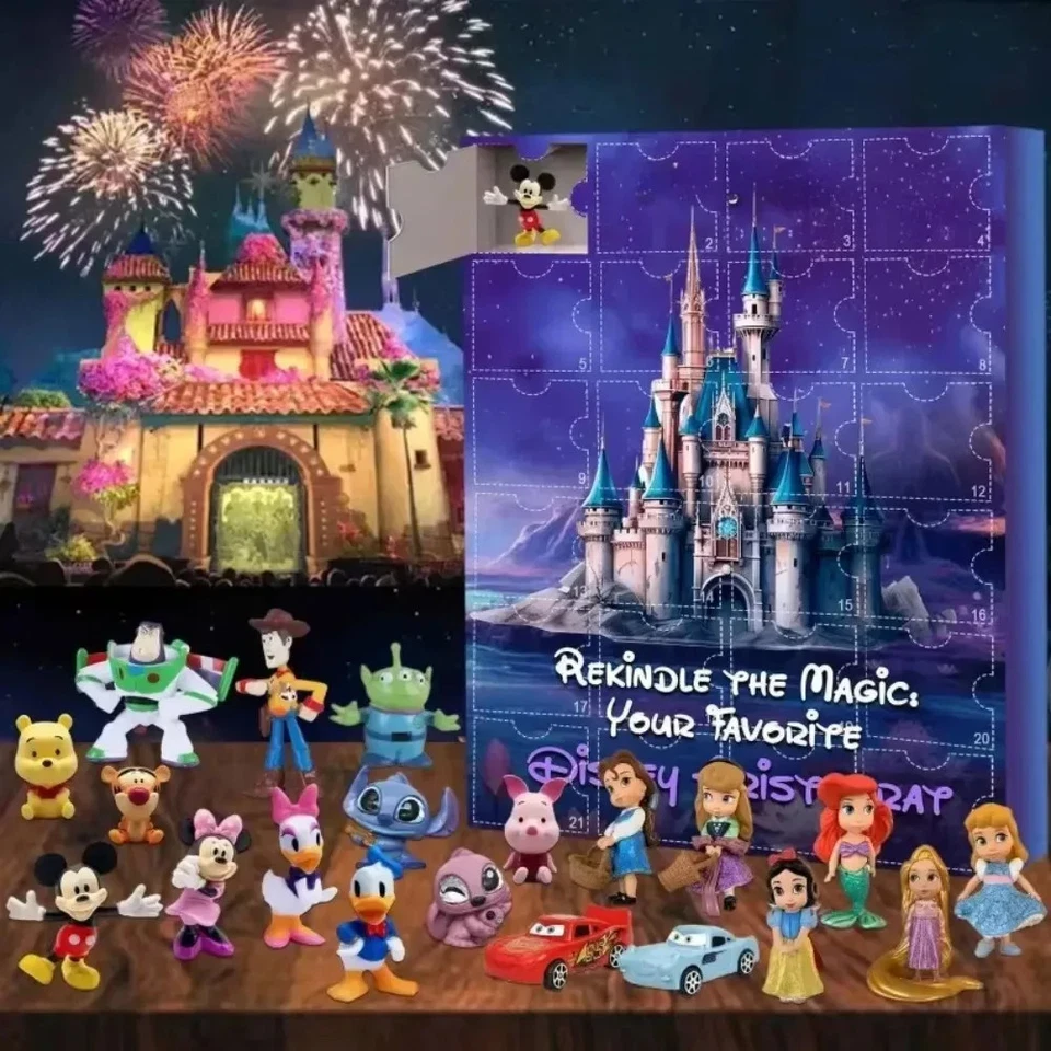 Calendario Dell'Avvento Disney Stitch Anime Figure Modello Acrilico Natale 24 GG - Immagine 4 di 4
