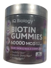Biotin Gummies For Hair, Skin, Nails Health - 60 ct - Wild Berry - Exp 05/26
