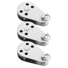 3PCS Stainless Steel Single Pulley - Heavy Duty Pulley Block Rope Cable Bearing