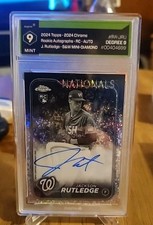 2024 Topps Chrome JACKSON RUTLEDGE Black White Mini Diamond Autograph Rookie SP