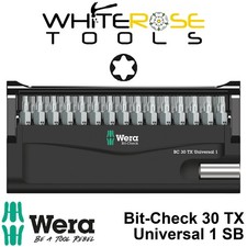 Image of Wera Screwdriver Bit Set Bit Holder Bit-Check 30 TX Universal 1 SB 30pc Torx