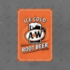Vintage A&W Root Beer Sign Ice Cold Refreshing Beverage Decor #21
