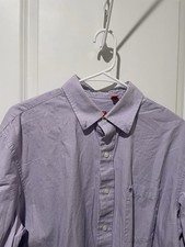Men's Izod Performance Large Long Sleeve Button down Shirt Purple