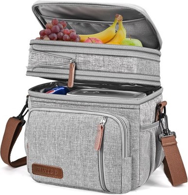 Doppeldecker Lunch-Tasche - 15L Kapazität - Auslaufsicher und Isoliert