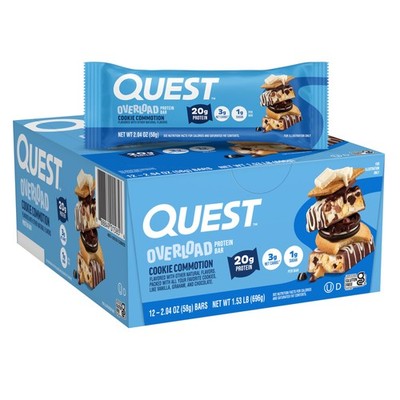 Nutrition Overload Protein Bars Cookie Commotion 20g Protein 1g Sugar 3g Net