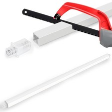 24Inch Spring End WallMounted Towel Bar Adjustable Plastic Holder White