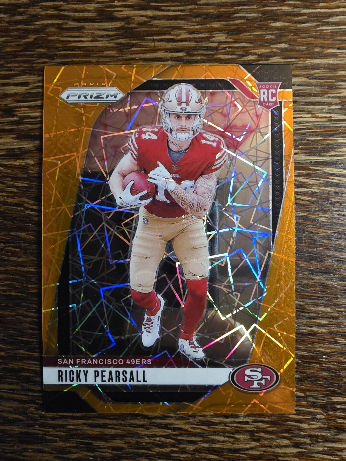 2024 Panini Prizm #383 Ricky Pearsall 49ers RC Rookie Orange Lazer