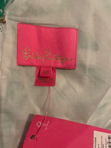 Robe à volants en coton col V Lilly Pulitzer Ritamarie taille 14 vert menthe verte 248 $ - Photo 7/10