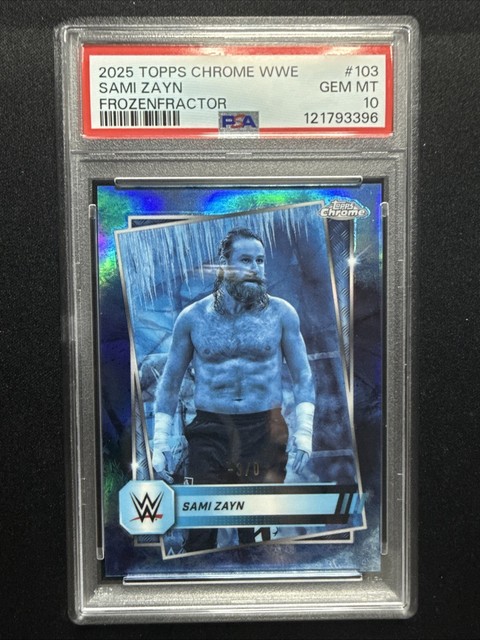 2025 Topps Chrome WWE Sami Zayn #103 Frozenfractor /5 Smackdown