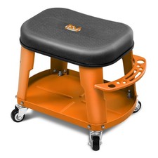 Adjustable Height Pneumatic Garage Seat Rolling Mechanic Stool with Tool Tray...