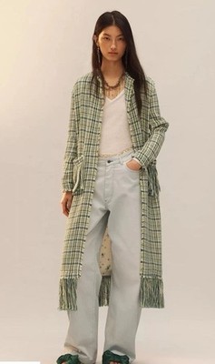 Limited Edition Zara Fringe Coat - Green