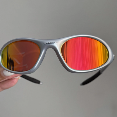 Oakley Minute 1.0 Sunglasses Vintage Silver Oakley eye jacket | eBay