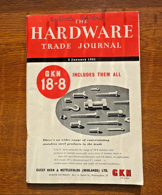 The Hardware Trade Journal 5 Januar 1951 Vintage UK Engineering Magazine Issue