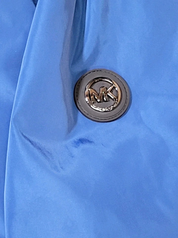 Michael Kors Hombre Azul con Forro Verde Cremallera Completa Con Capucha Talla Grande Foto 4 de 4