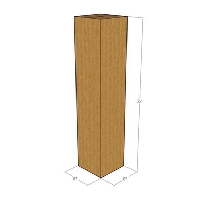 15 8x8x36 Kraft Brown Corrugated Shipping Boxes 32 ECT Single-Wall New