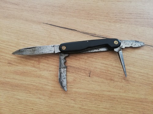 NAVAJA DE BOLSILLO PLEGABLE DE COLECCIÓN RARA SEGUNDA GUERRA MUNDIAL ALEMANA WEHRMACHT ZAPADOR PIONERO TRINCHERA - Imagen 1 de 11