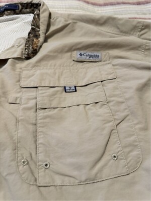 Chemise De Pêche Columbia Bahama PFG 4XL – Omni-Shade RealTree Camouflage Beige