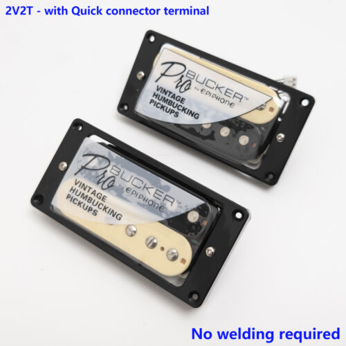 Per Gibson Epiphone ProBucker Humbucker Pickup 2V2T Set Cablaggio Push Pull - Foto 4 di 28
