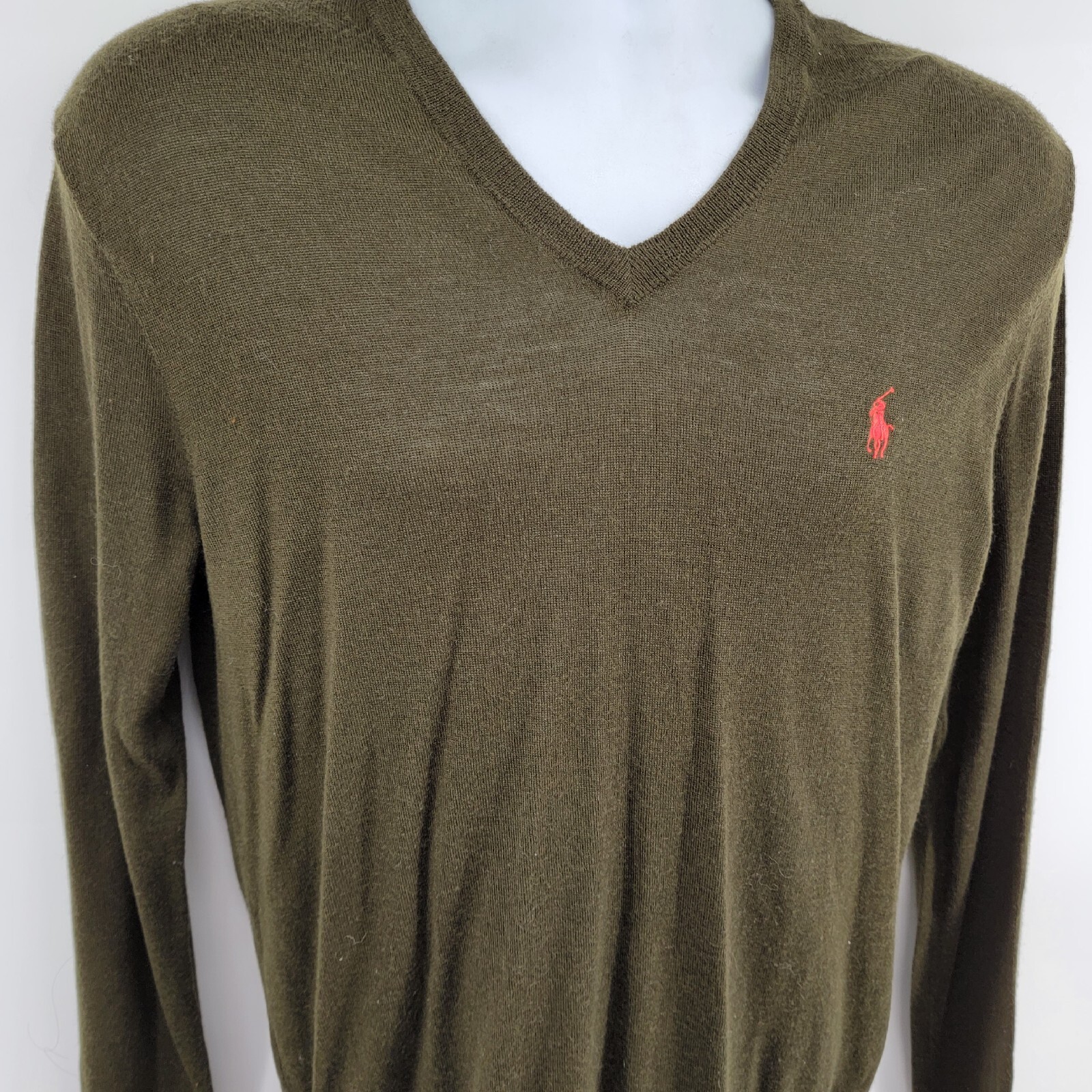 Ralph Lauren POLO RALPH LAUREN Merino wool knit sweater, men's size XL Merino wool black type Vintage Second Hand