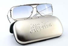 Jean Paul Gaultier Sunglasses 56-0062 Gray Metallic Pilot L Japan W/ JPG Case