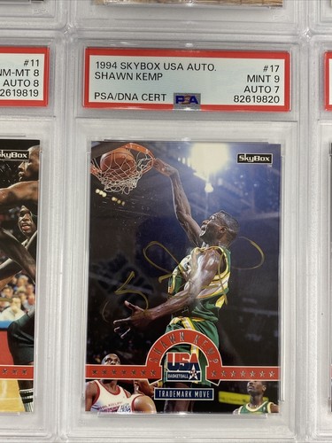 FULL SET OF 8 1994 SKYBOX USA TRADEMARk MOVES AUTOGRAPH CARD w/embossed STAMP - Picture 7 of 16