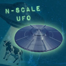 UFO Flying Saucer Alien Space Ship - N Scale - 1:160 - Made in the USA! Area 51?