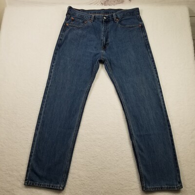 Levis Mens 505 Jeans 5 Pocket (Actual Size 36X31.5) Blue.