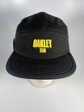 5 Panel Oakley Team Patch Hat Blackout Black Baseball Cap New L/XL Adjustable