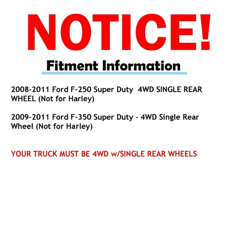 Pastillas de freno de cerámica con rotores traseros delanteros 4x4 para Ford F-250 Super Duty 2008-2012 Foto 2 de 4