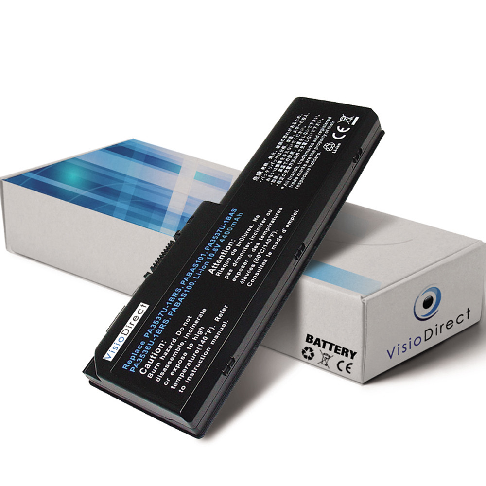 Batterie Visiodirect 4400mAh Pour Toshiba Satellite P-205 / P-300 – Li-On, Noire