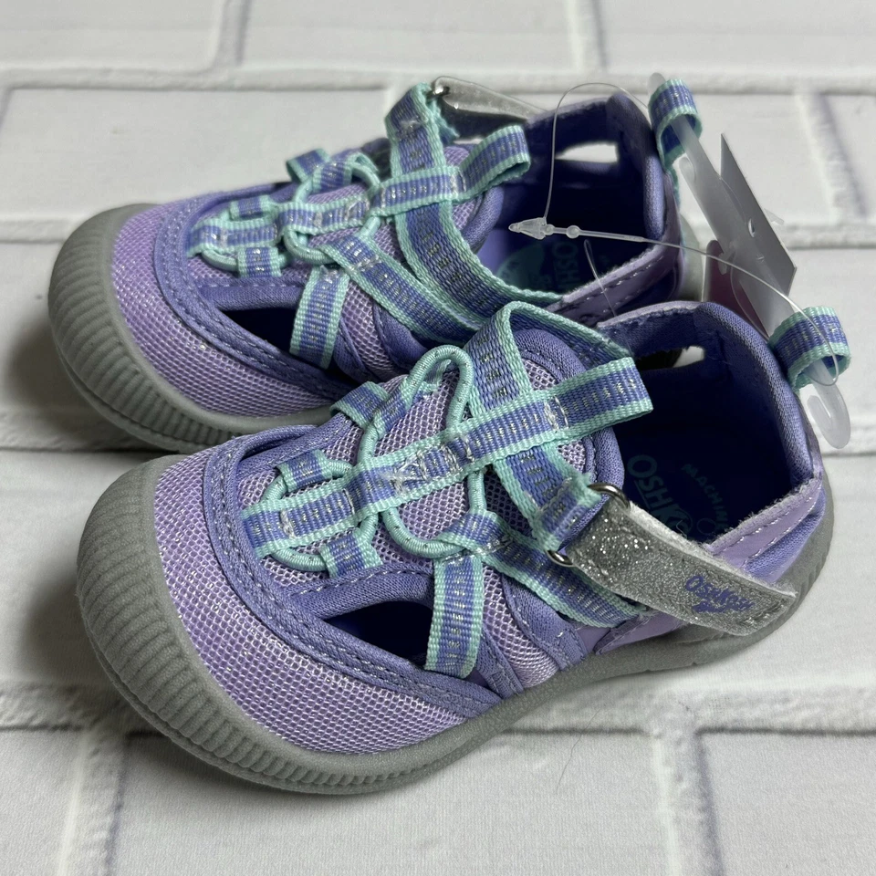 Sandalia OshKosh Everplay Suela Flexible Puntera Bump Púrpura Lila Niño Pequeño Talla 5 Foto 2 de 4
